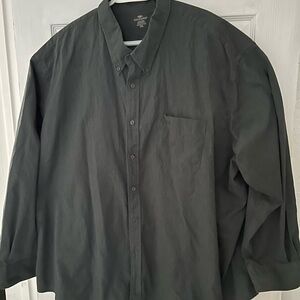 Dockers Men's Dark Gray Casual Button Down Shirt